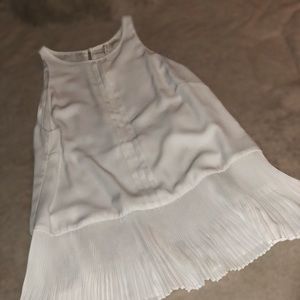 White Sleeveless top with Black blazer